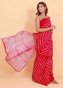 Pure Cotton Tie-dye Print Lehariya Saree