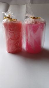 Pink Pillar Candles