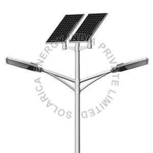 12watt Solar Street Light Pole with 75 Watt Solar Panel
