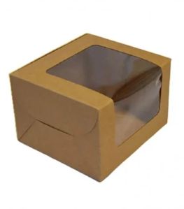 Brown Window Pastry Box