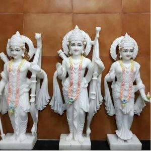 3 Feet Marble Ram Sita Laxman Statue