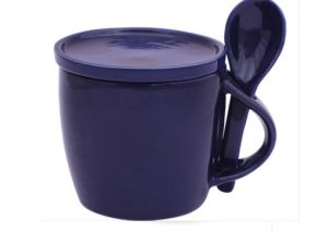 Ceramic Milk Mug with Spoon