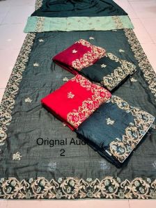 fancy fabric saree pf 2