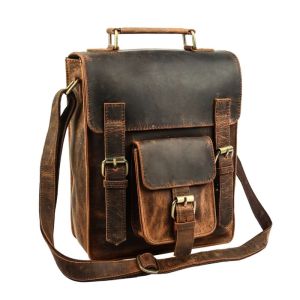 Genuine Leather Sling Messenger Bag