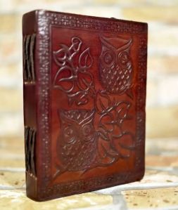 Owl Embossed Leather Journal