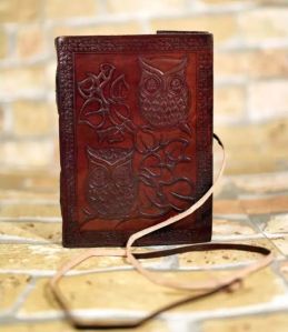 Owl Embossed Leather Journal