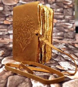 Heart Design Belt Lock leather Journal