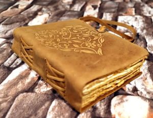 Heart Design Belt Lock leather Journal