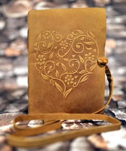 Heart Design Belt Lock leather Journal