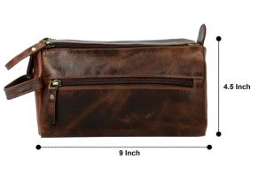 Genuine Leather Travel Shaving Kit