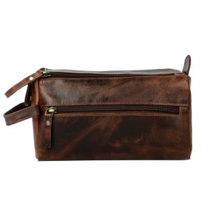 Genuine Leather Travel Shaving Kit