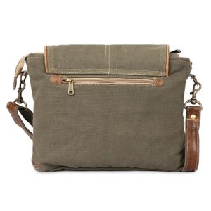 Ladies Canvas Handbag with Leather Strap
