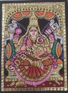 lakshmiji tanjore painting 22 carat gold foil 8 x 6 inch