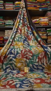 hand batik work 3ply murshidabad silk saree
