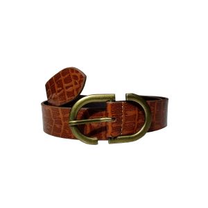 Men\'s Brown Genuine Leather Belt
