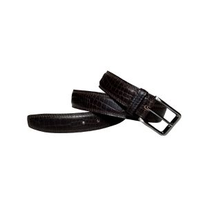 Men\'s Full Grain Crocodile Print Formal Leather Belt