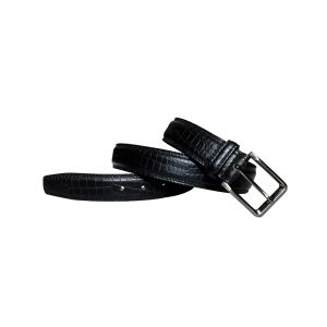 Men\'s Full Grain Crocodile Print Formal Leather Belt