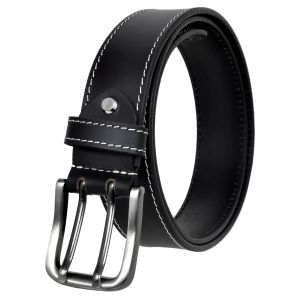 Men\'s Double Pin Full Grain Leather Belt