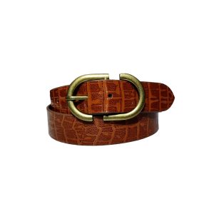 Men\'s Brown Genuine Leather Belt