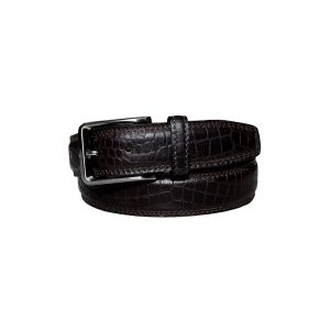 Men's Full Grain Crocodile Print Formal Leather Belt
