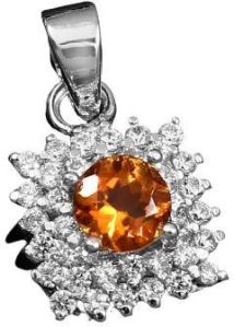 925 Sterling Silver Citrine Pendant