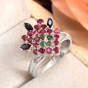 925 Sterling Silver Multi Stone Rings