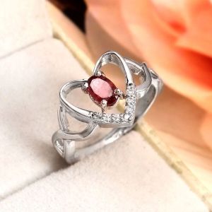 925 Sterling Silver Ruby Ring