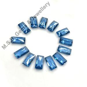 Baguette Cut Blue Topaz Loose Gemstones