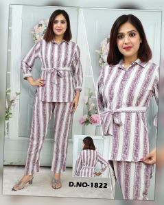 Women Striped Co-Ord Set