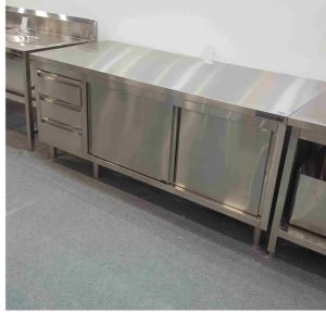 stainless steel kitchen cabinet