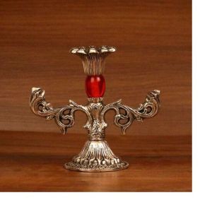 White Metal Candle Stand