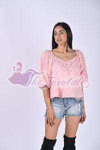 Womens Charlotte Embroidery Top