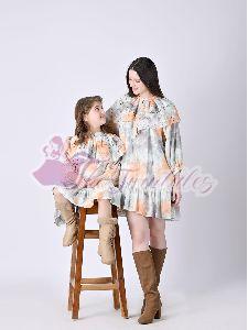 Mother and Daughter Ayami Tinted Cape Dress