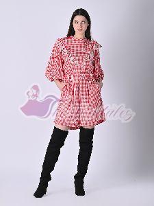 Womens Gingham embroidered Playsuit