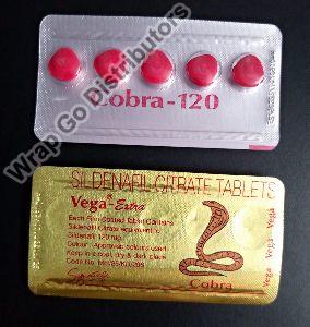 Cobra 120 Sildenafil Citrate Tablet at Rs 60/box