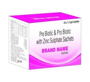 Prebiotic and Probiotic with Zinc Sulphate Sachets