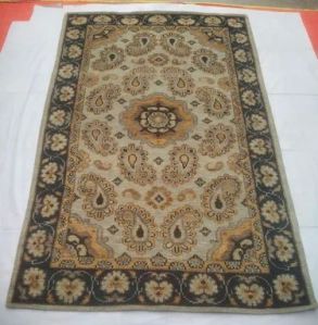 Wool and Silk Hand Knotted Carpet