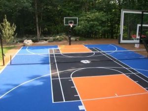 synthetic basketball court