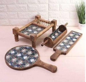 Rectangular Wood Breakfast Serving Tray