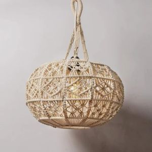 Macrame lamp shade