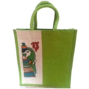 Madhubani Print Jute Shopping Bag