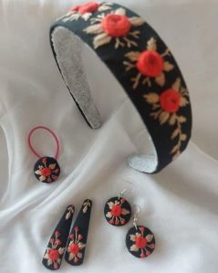 handmade embroidered headband set