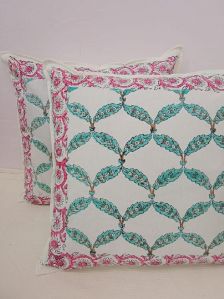 Cotton Hand block printed cushion cover