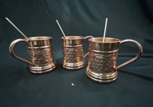 Copper Beer Mug Set