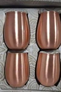 Plain Copper Glass Set