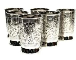 Silver Plated Brass Water Glass Set