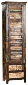 Shutter Wooden Tower Cabinet