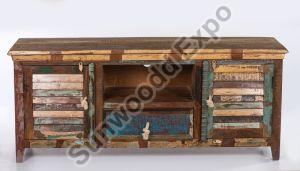 Shutter Wooden TV Cabinet