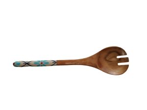 hand painted wooden spoon cutlery