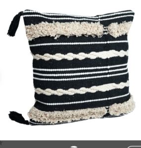 black cotton cushion cover